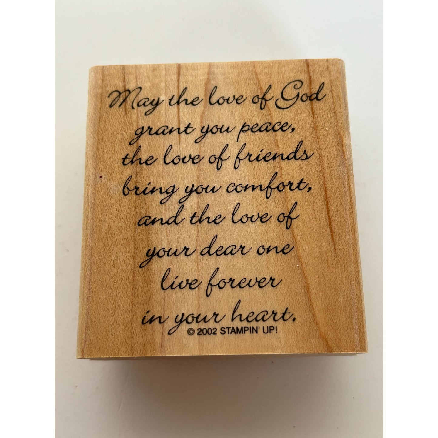 Stampin Up Rubber Stamp Sympathy Card Sentiment Comforting Words Love of God