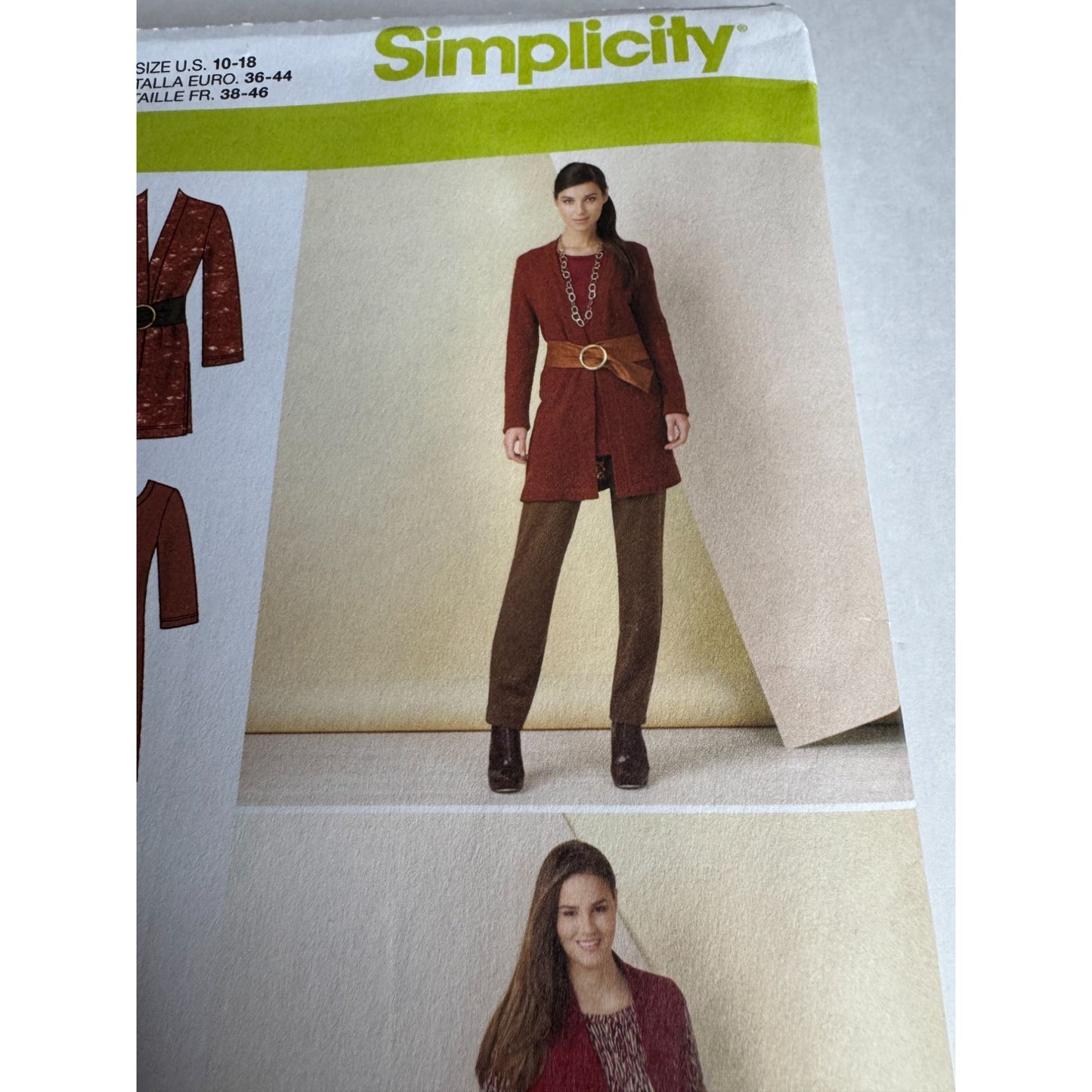 Simplicity Sewing Pattern 1593 Blazer Jacket Tunic Pants Vest Outfit 10-18 UC