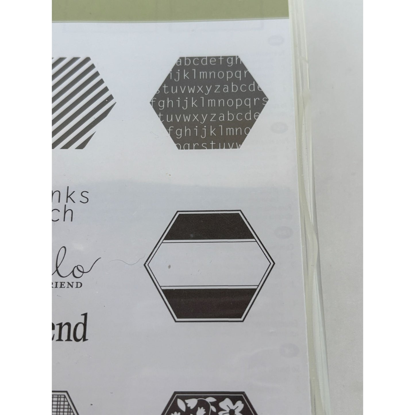 Stampin Up Six Sided Sampler Clear Mount Stamps Set Hexagons Hello Sweet Friend