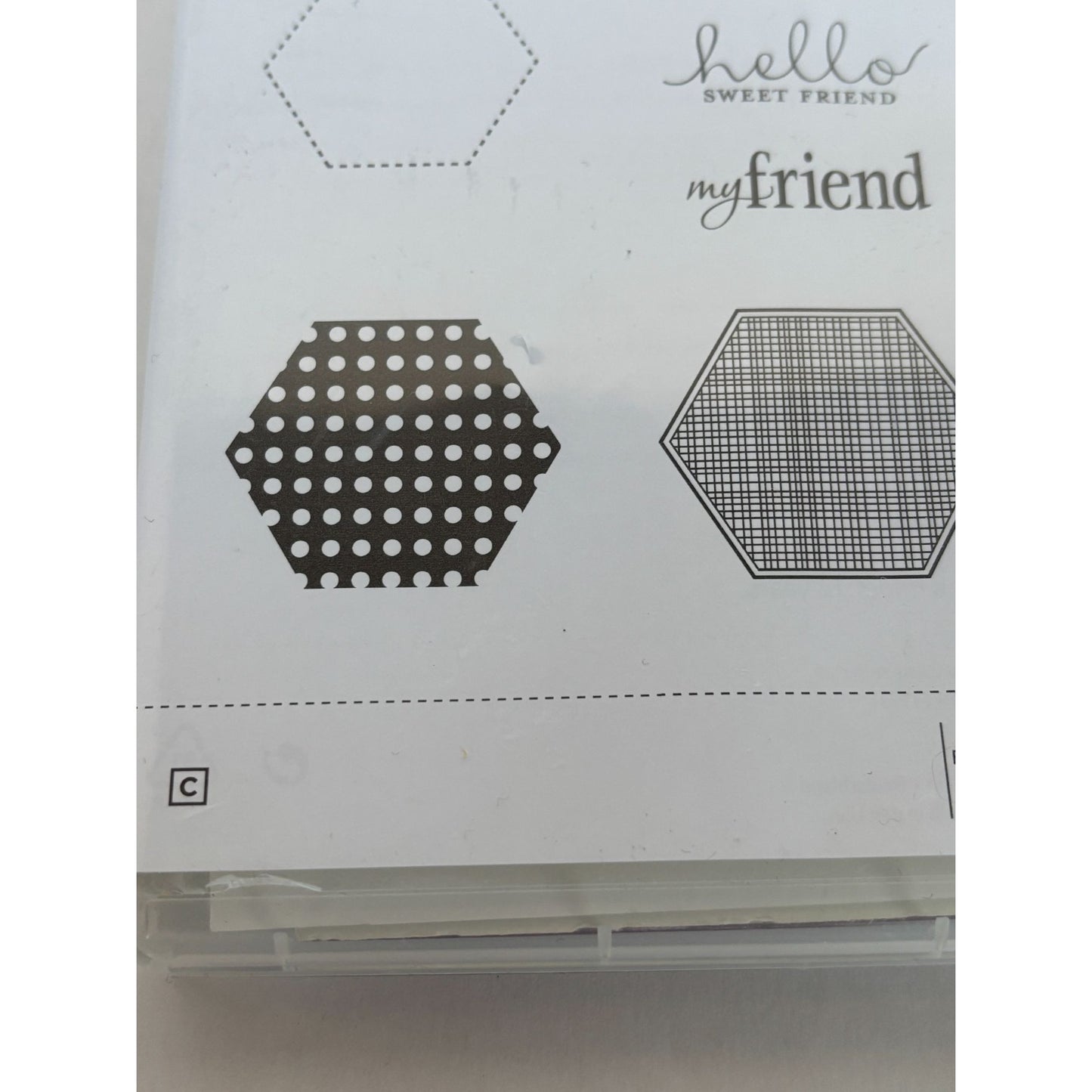 Stampin Up Six Sided Sampler Clear Mount Stamps Set Hexagons Hello Sweet Friend