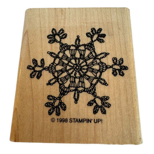 Stampin Up Snowflake Rubber Stamp Elegant Ornate Winter Holidays Card Making