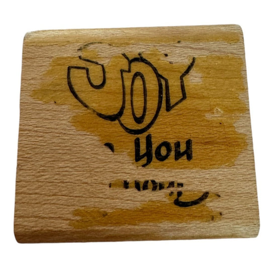 Touche Rubber Stamp Joy To You and Yours Christmas Gift Tag Card Making Words