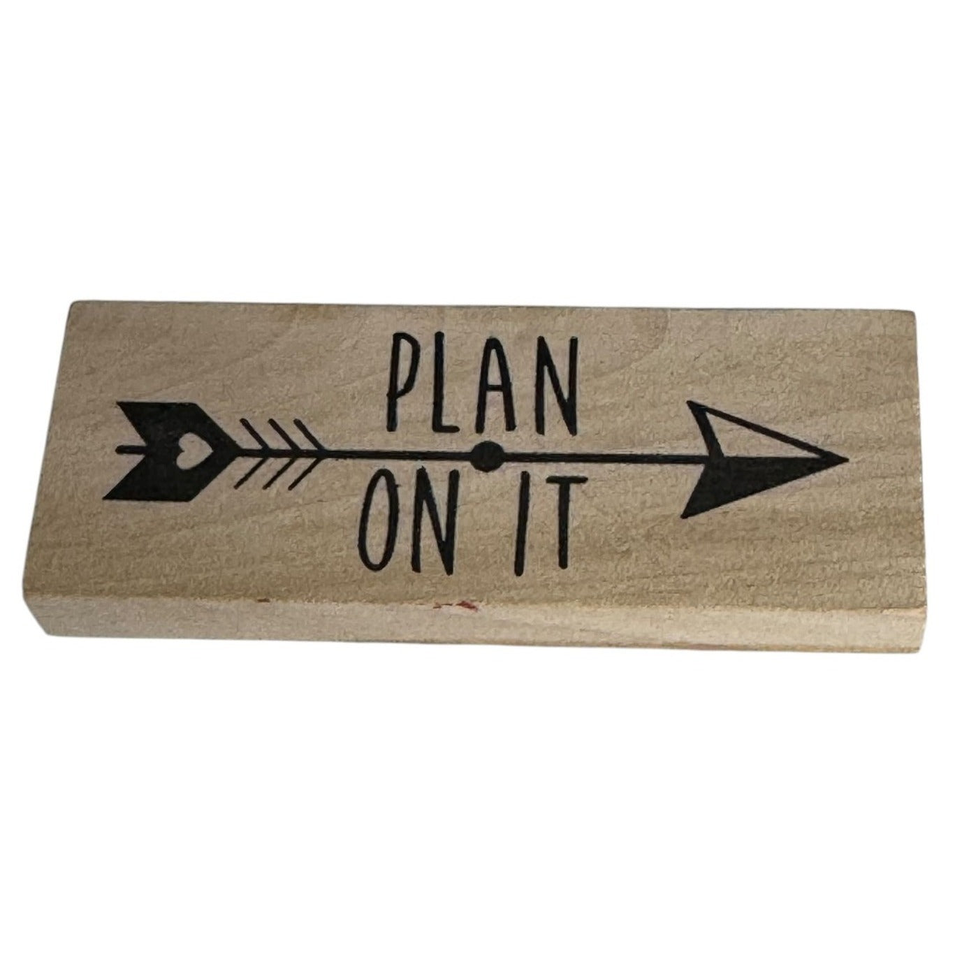 Plan on It Rubber Stamp Arrow Design Planner Words Invitation Sentiment Planning