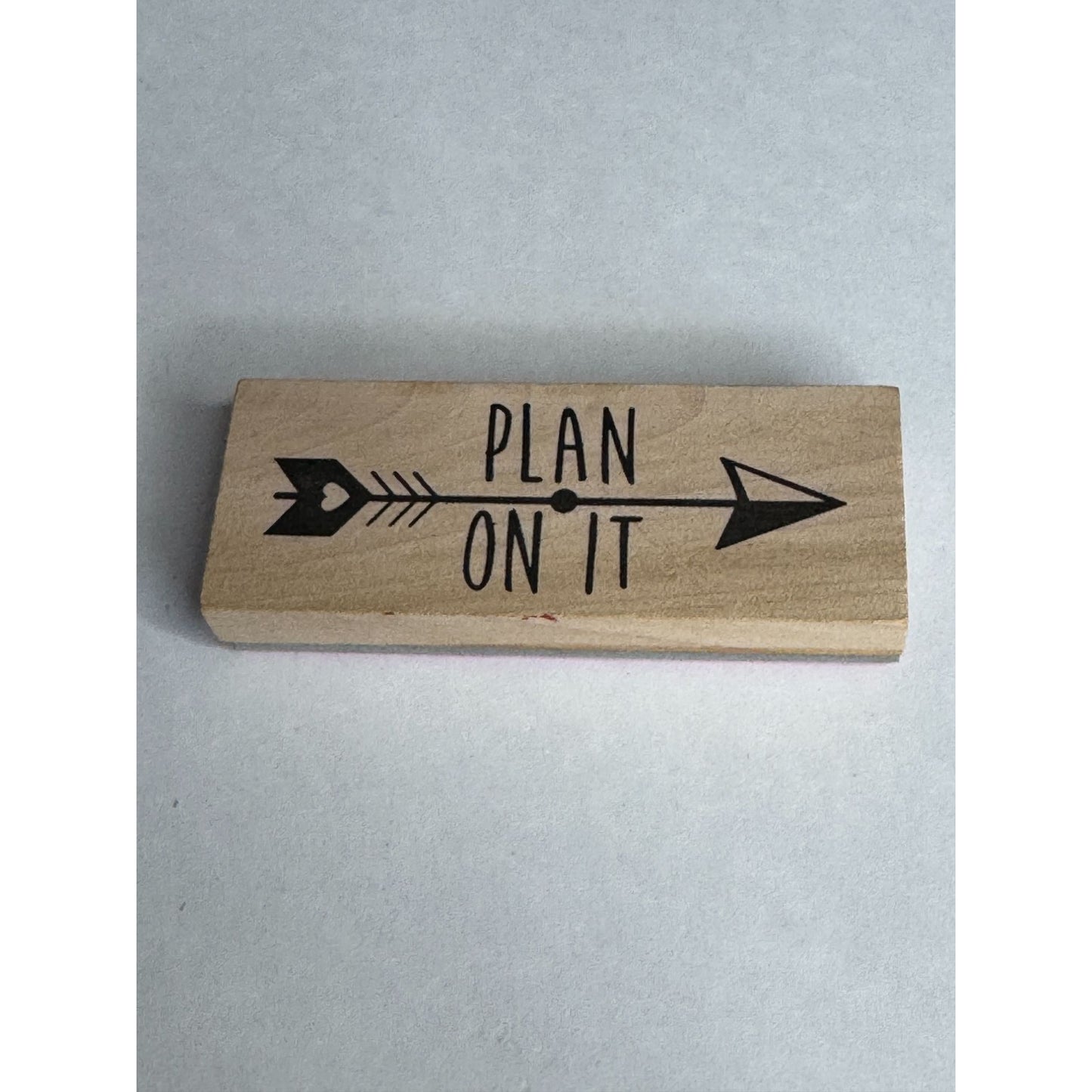 Plan on It Rubber Stamp Arrow Design Planner Words Invitation Sentiment Planning