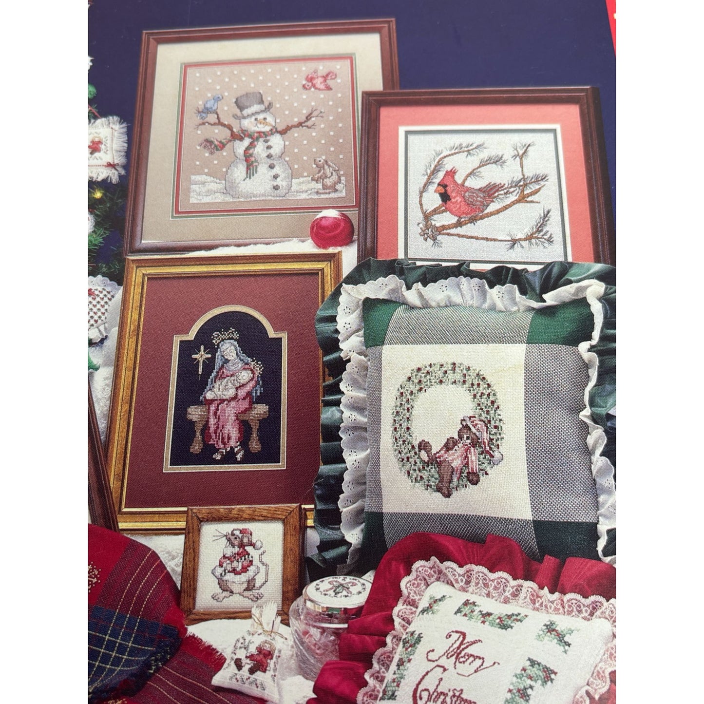 A Cross My Heart Christmas Counted Cross Stitch Pattern Book Mary Jesus Cardinal