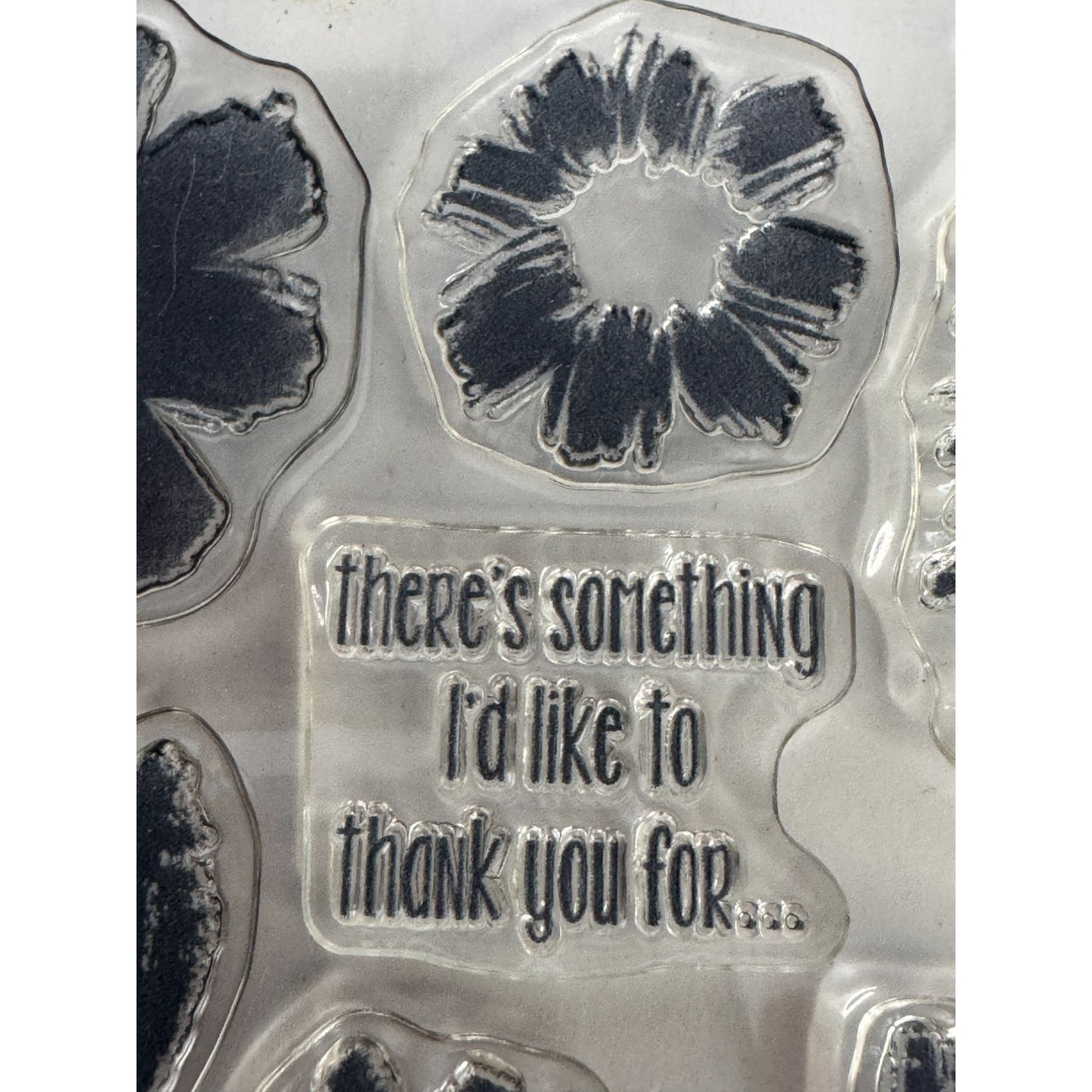 Stampin Up Clear Acrylic Stamps All about Everything Sentiments Flowers Leaves