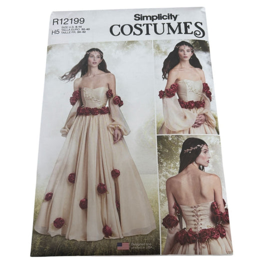 Simplicity Sewing Pattern R12199 Renaissance Costume Dress Historical 6-14 UC