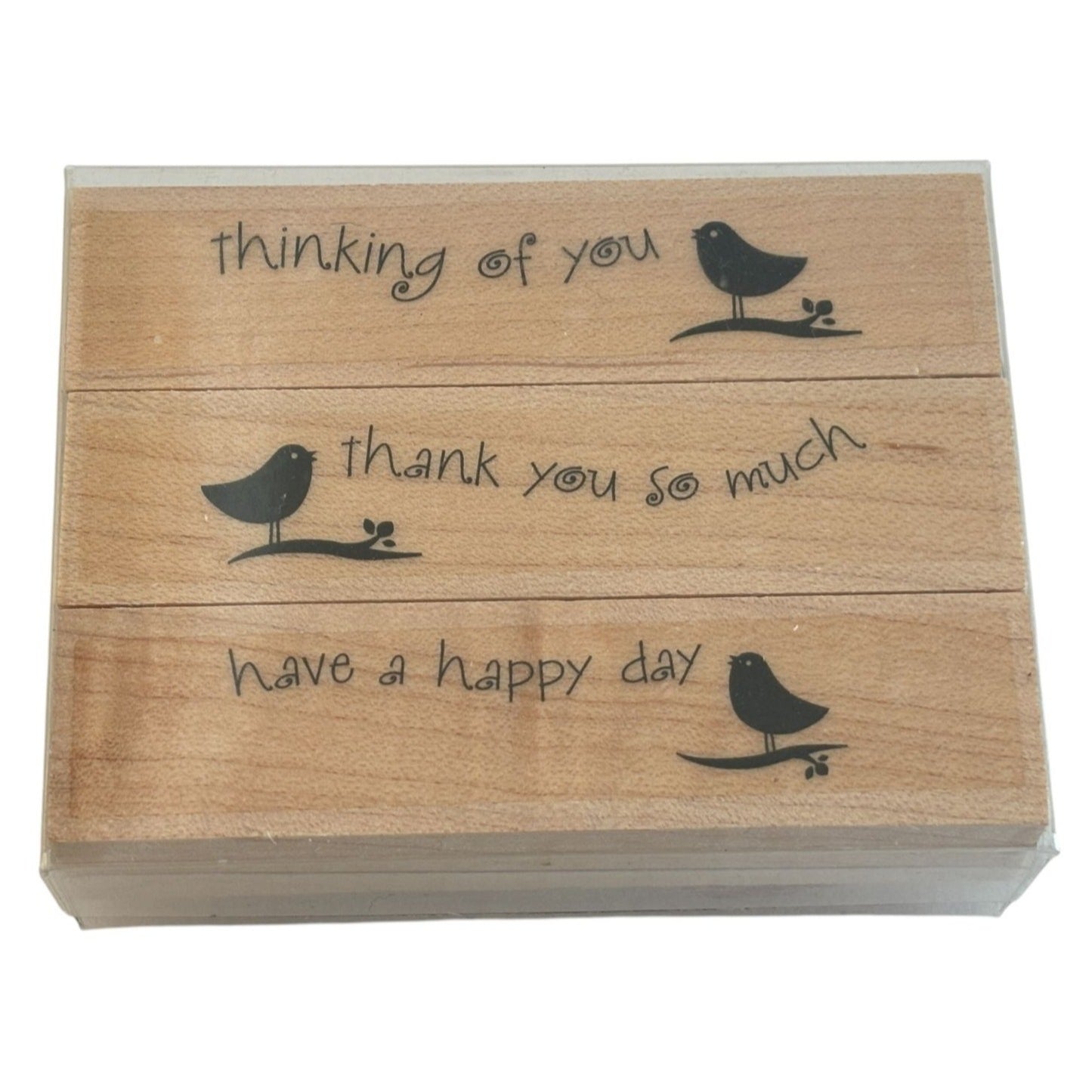 Hero Arts Singing Birds Rubber Stamps Set Thinking Of You Thank You So Much Word