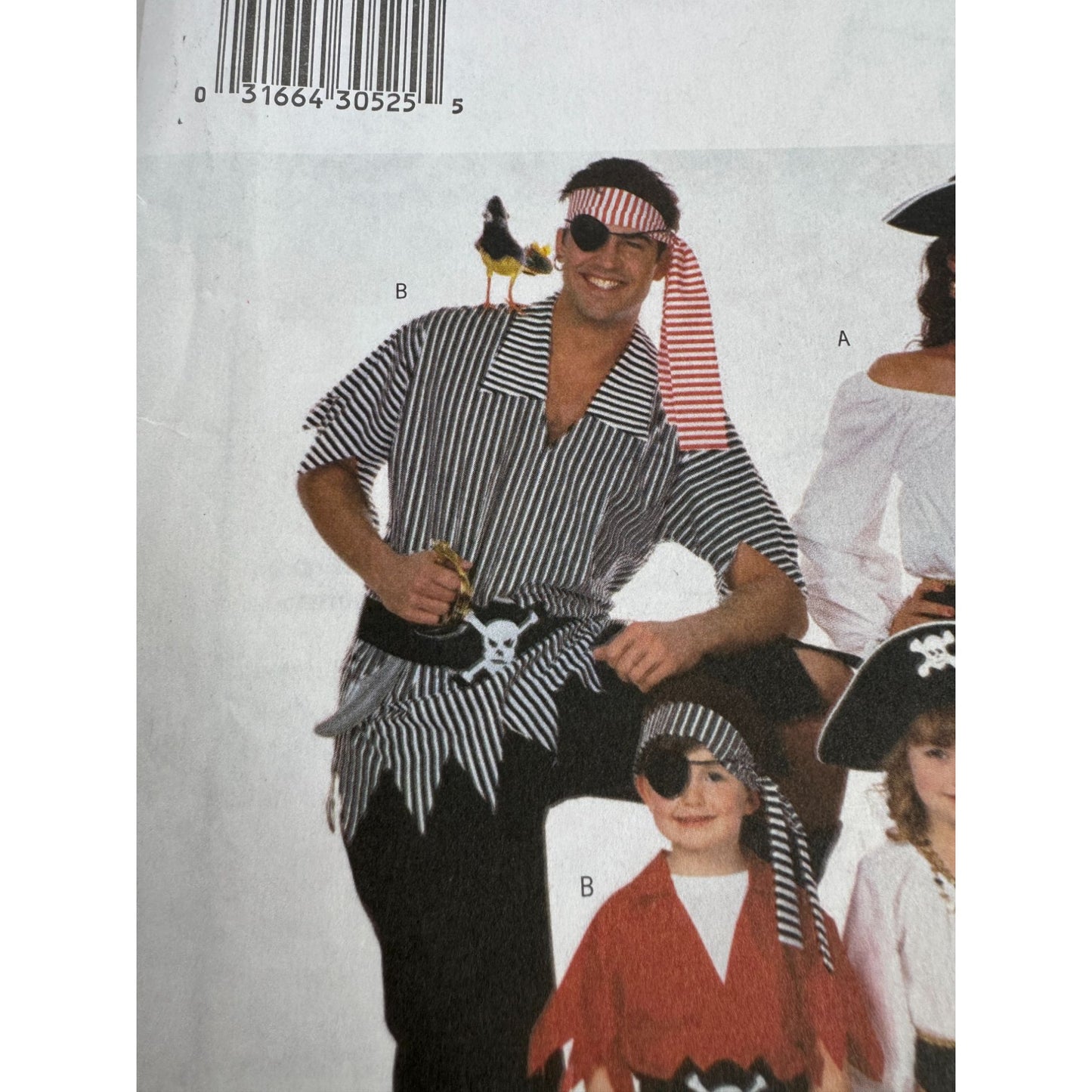 Butterick Sewing Pattern 6295 Pirate Costume Outfit Halloween Adult XS-XL 6-22