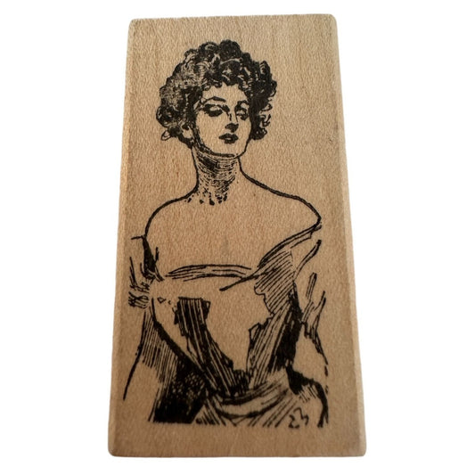 A Country Welcome Rubber Stamp Elegant Woman Edwardian Lady Victorian Person