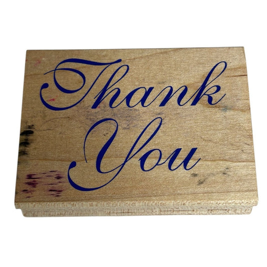 Stampcraft Rubber Stamp Thank You Cursive Words Card Making Sentiment Thanks