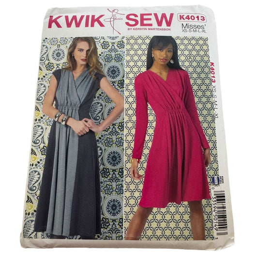 Kwik Sew Sewing Pattern K4013 Pullover Dress Casual Dress Long Sleeve XS - XL UC