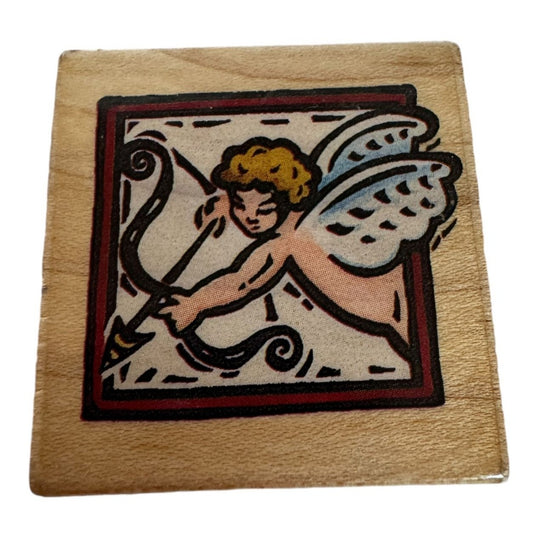 All Night Media Rubber Stamp Cupids Arrow Valentines Day Card Making Square 266D