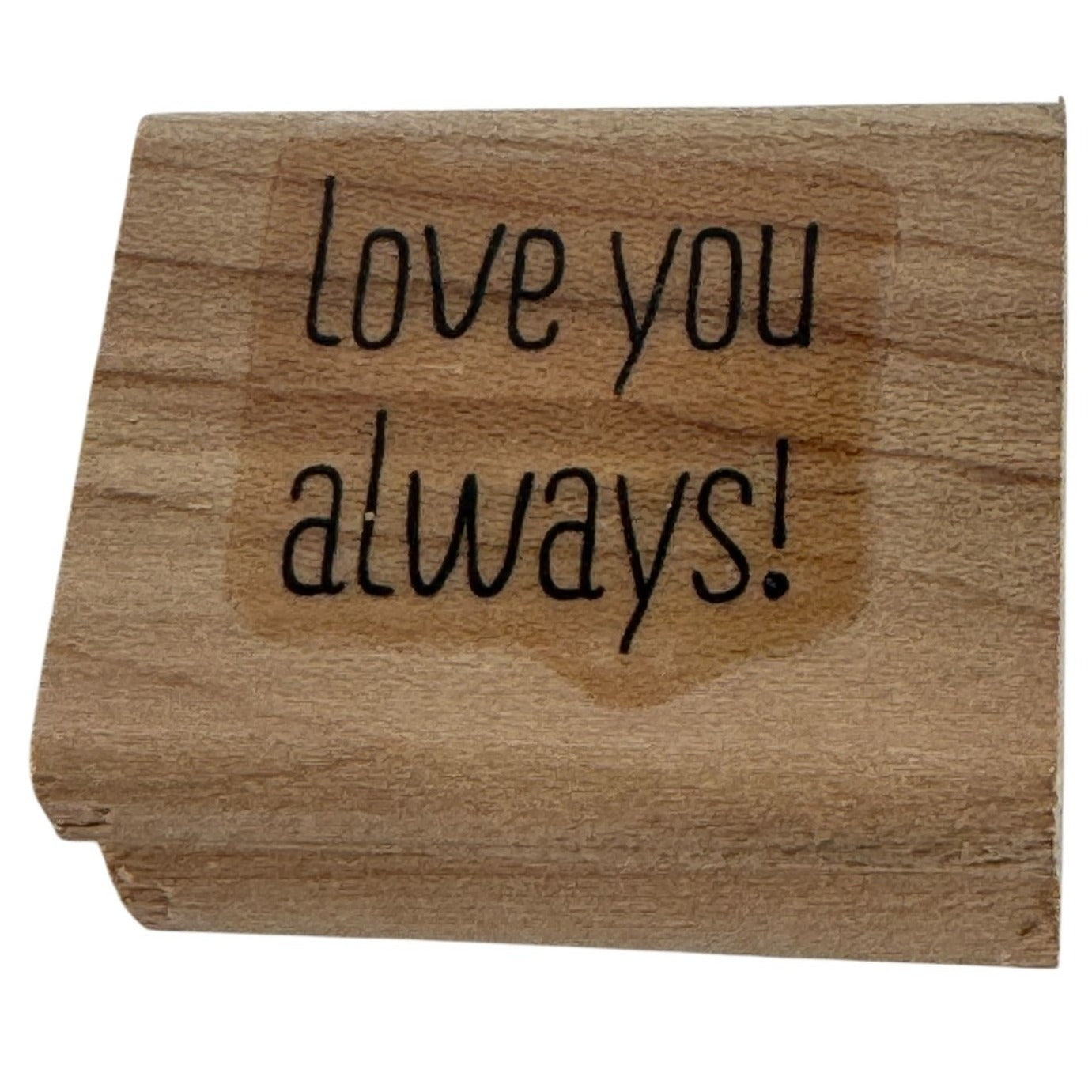 Stampin Up Wood Mounted Rubber Stamp Love You Always Valentines Day Words Small