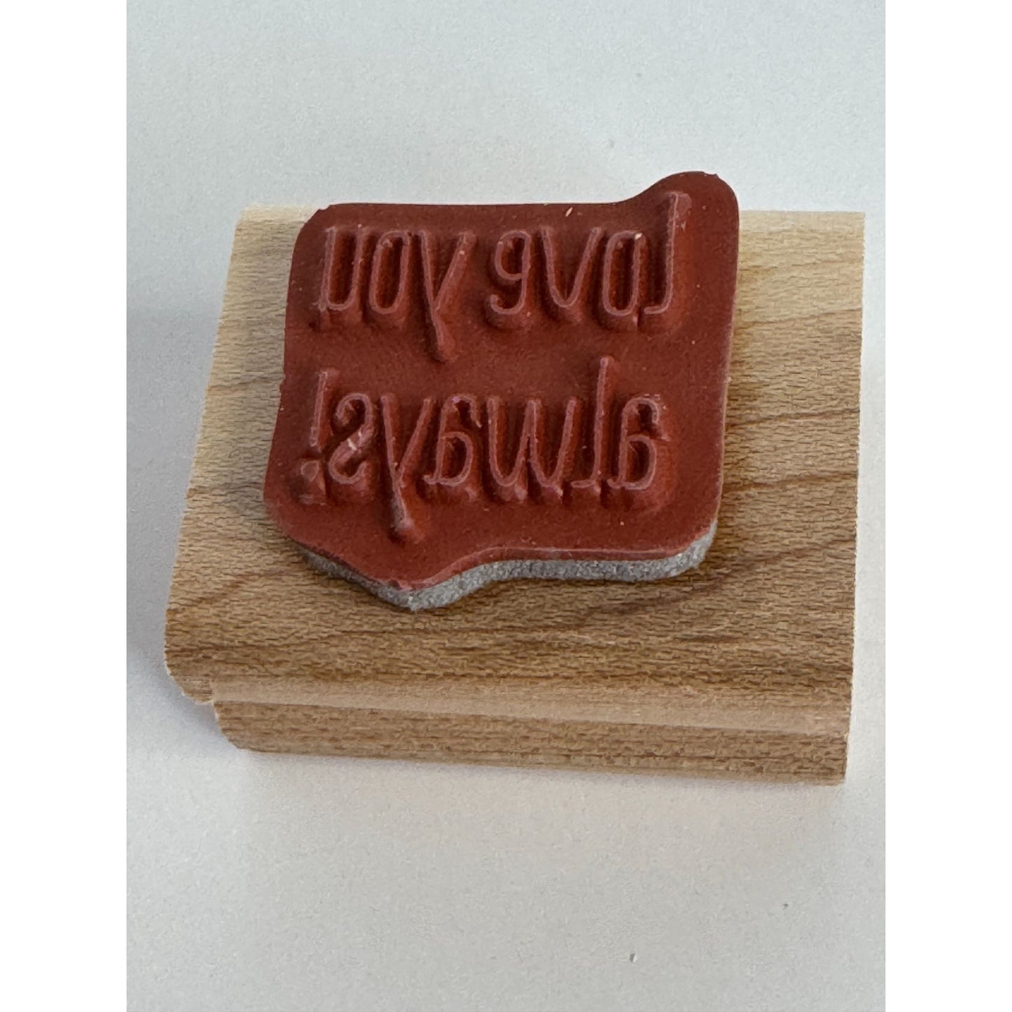 Stampin Up Wood Mounted Rubber Stamp Love You Always Valentines Day Words Small