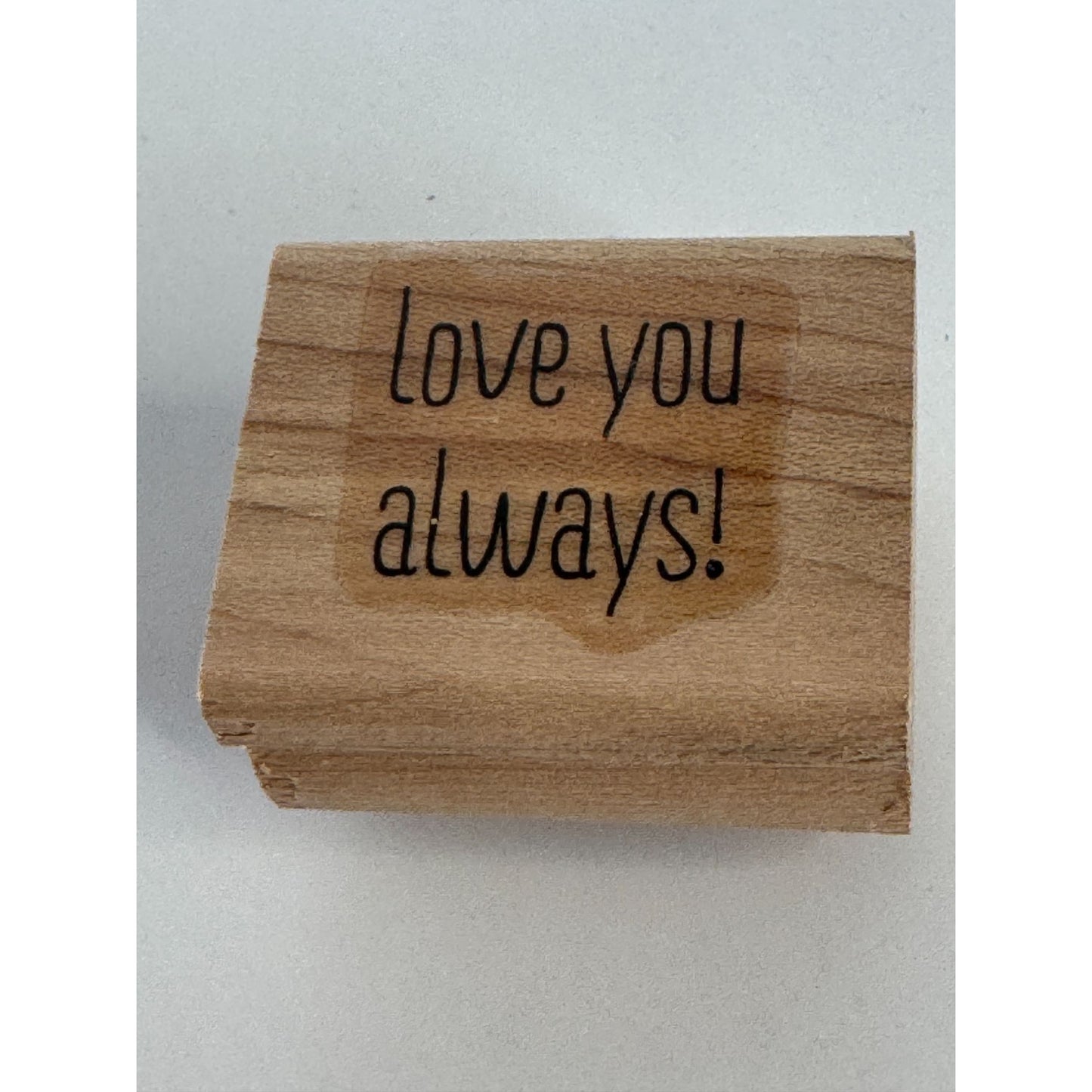 Stampin Up Wood Mounted Rubber Stamp Love You Always Valentines Day Words Small