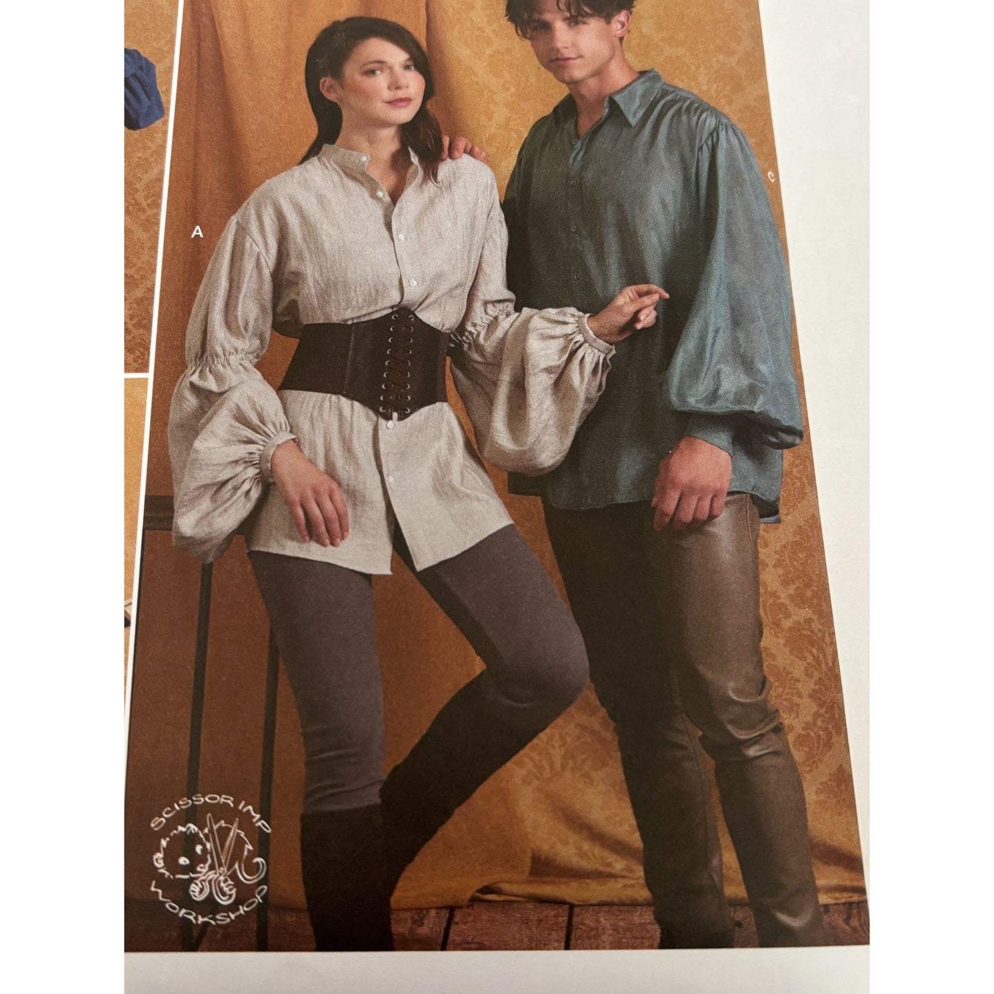 Simplicity Sewing Pattern R12198 Historical Costume Shirts Pirate Halloween UC