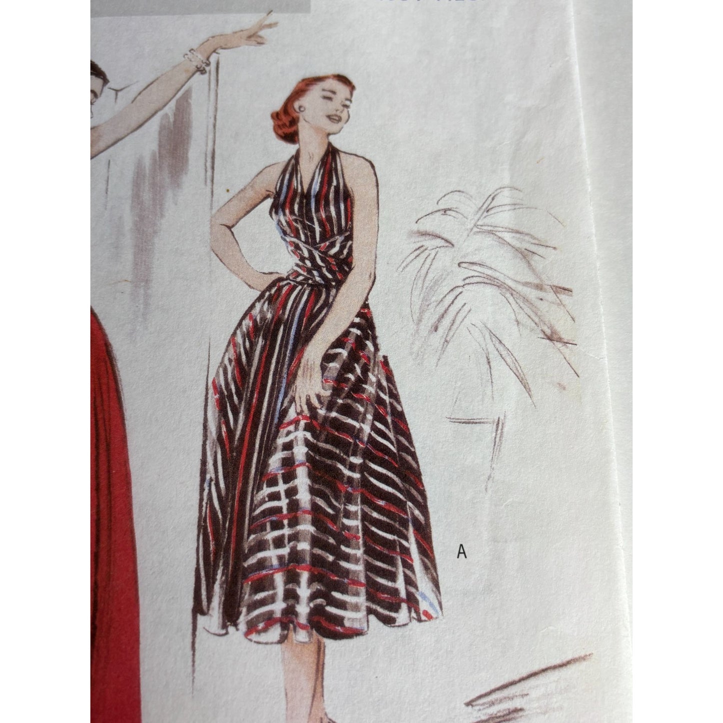 Butterick Sewing Pattern B4919 Retro Halter Dress Flared Sleeveless Easy 6-12 UC