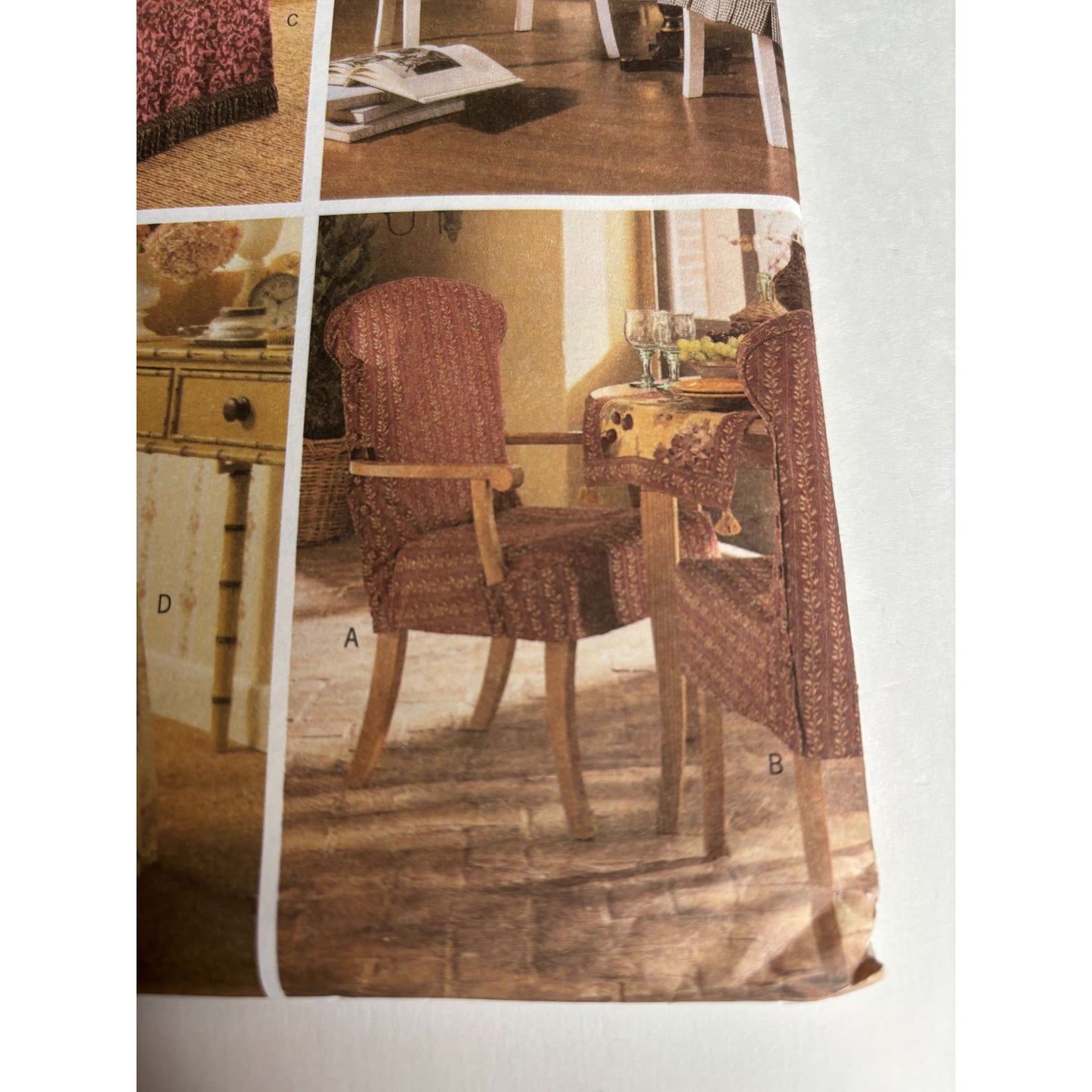 Butterick Sewing Pattern 3750 Waverly Chair Cover Slipcover Furniture Home Decor