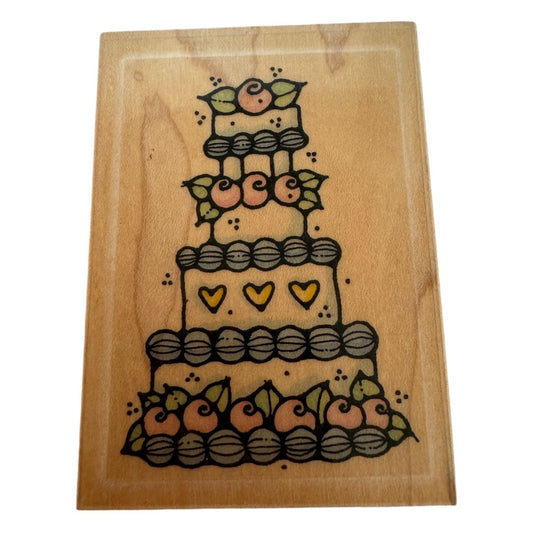 Whipper Snapper Rubber Stamp Wedding Cake Tiers Hearts Love Card Making H Bliss