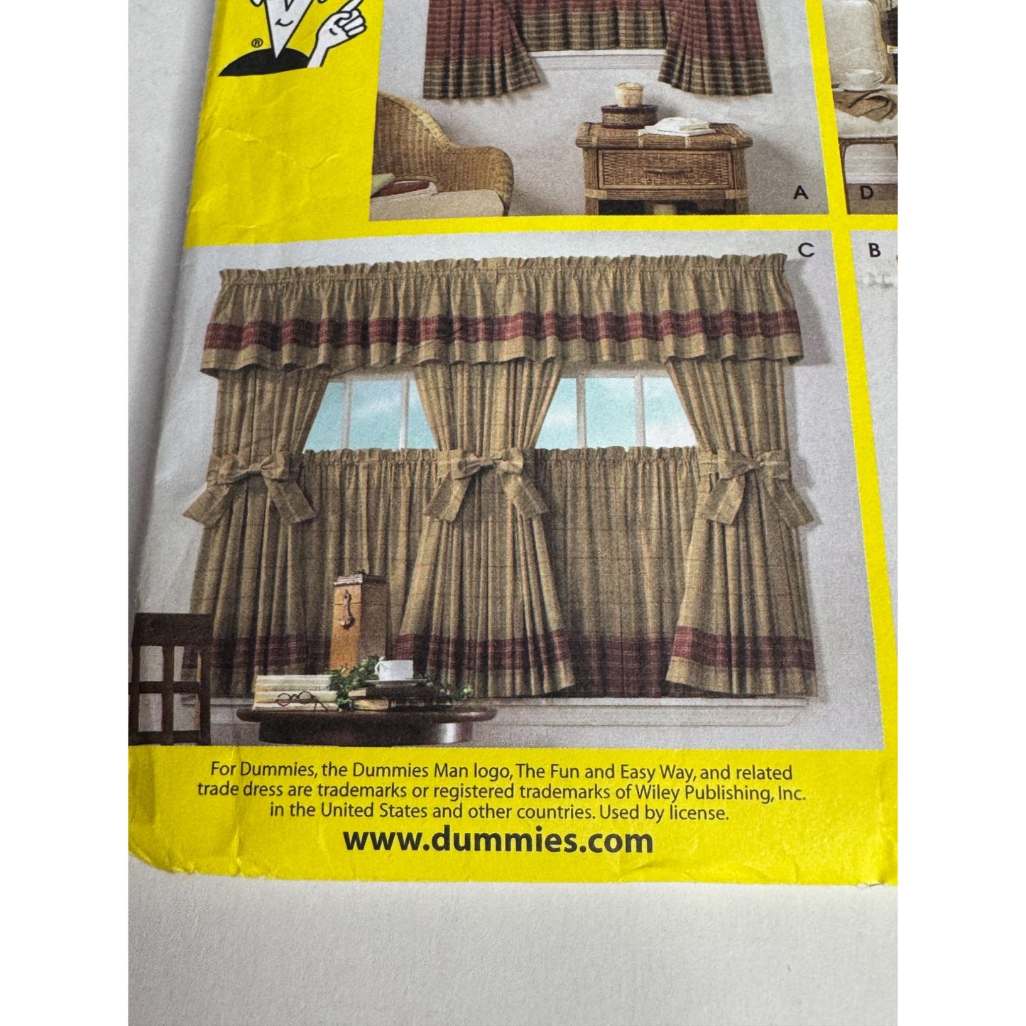 Simplicity Sewing Pattern for Dummies 4497 Window Treatments Curtains Home Decor