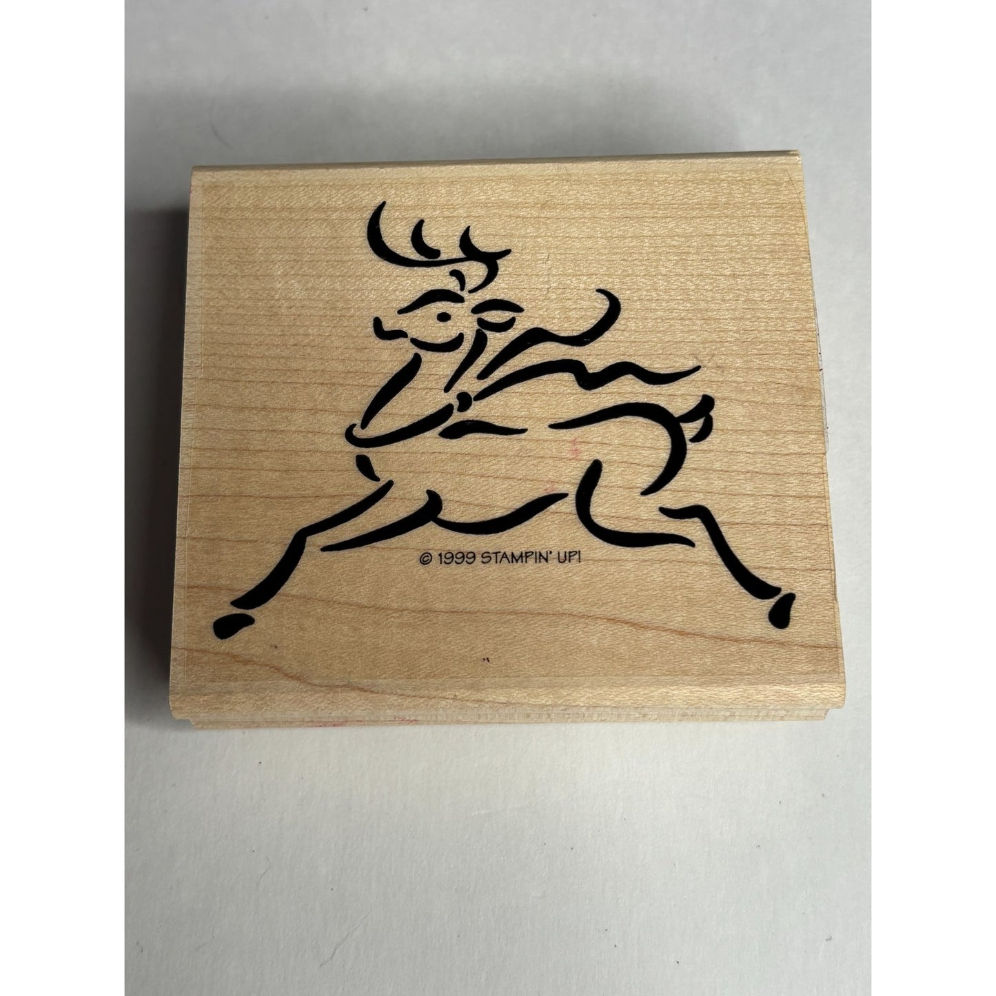 Stampin Up Rubber Stamp Reindeer Flying Prancer Christmas Card Making Holidays