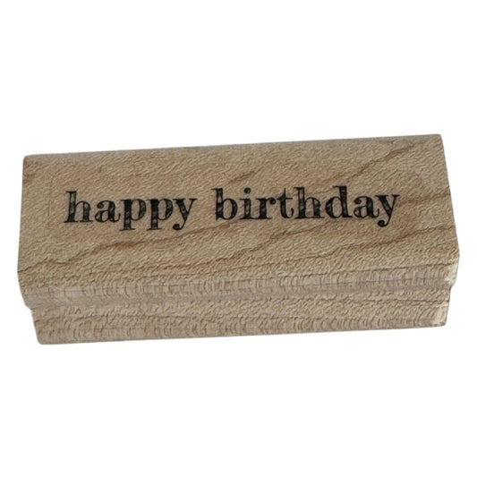 Stampin Up Rubber Stamp Happy Birthday Card Making Words Sentiment Faded Style