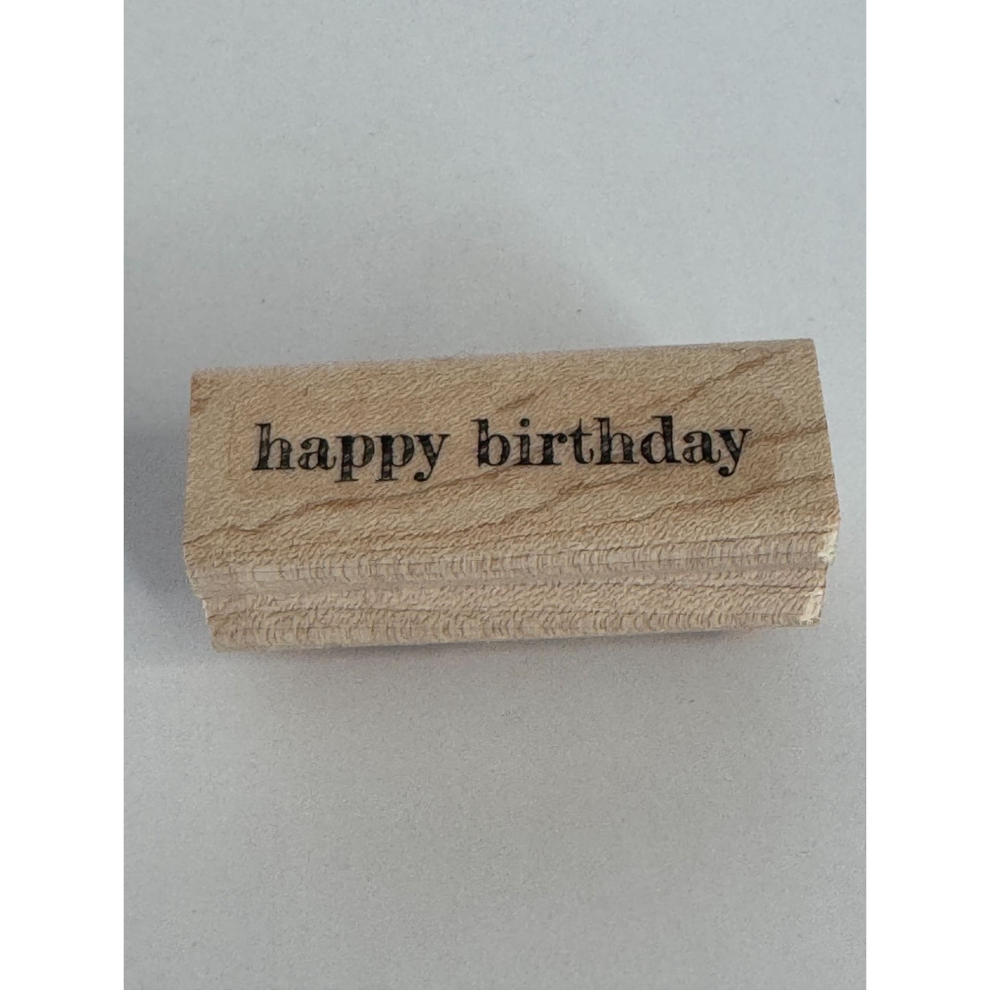 Stampin Up Rubber Stamp Happy Birthday Card Making Words Sentiment Faded Style