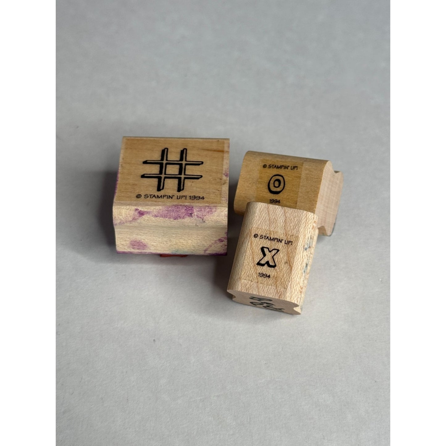 Stampin Up Rubber Stamp Tic Tac Toe Game Hashtag Card Making XO Love Valentines