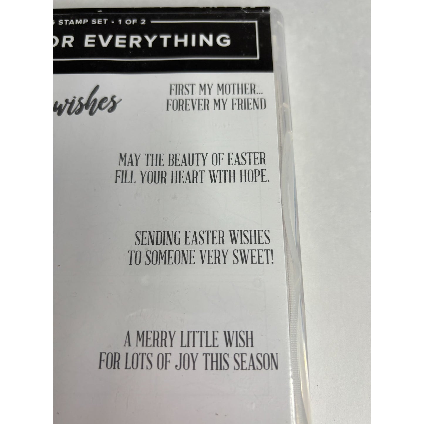 Stampin Up A Wish For Everything Cling Stamp Set Holidays Words To From Sayings