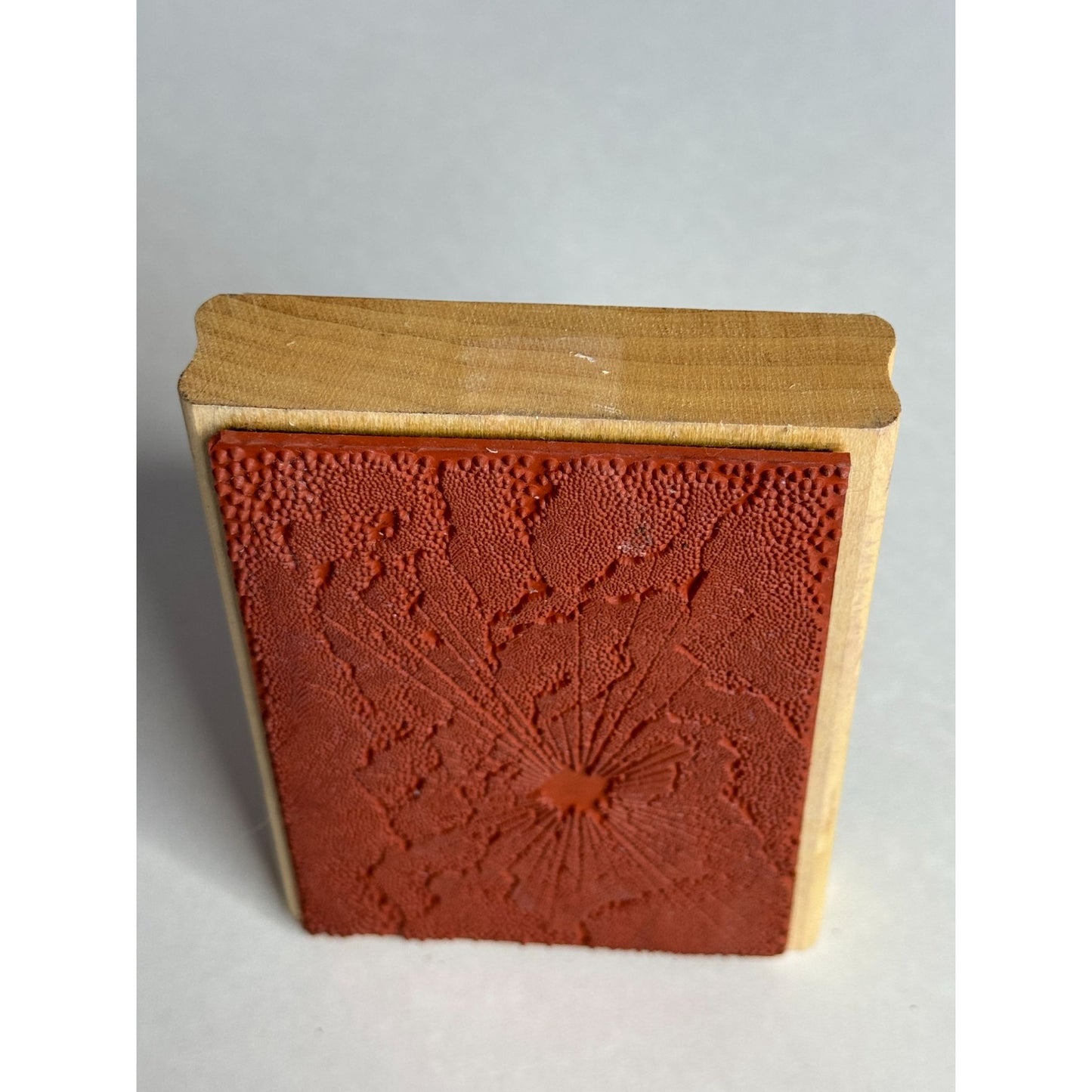 Stampscapes Rubber Stamp Cloud With Sun Large Heaven Sky Background Wood Mounted