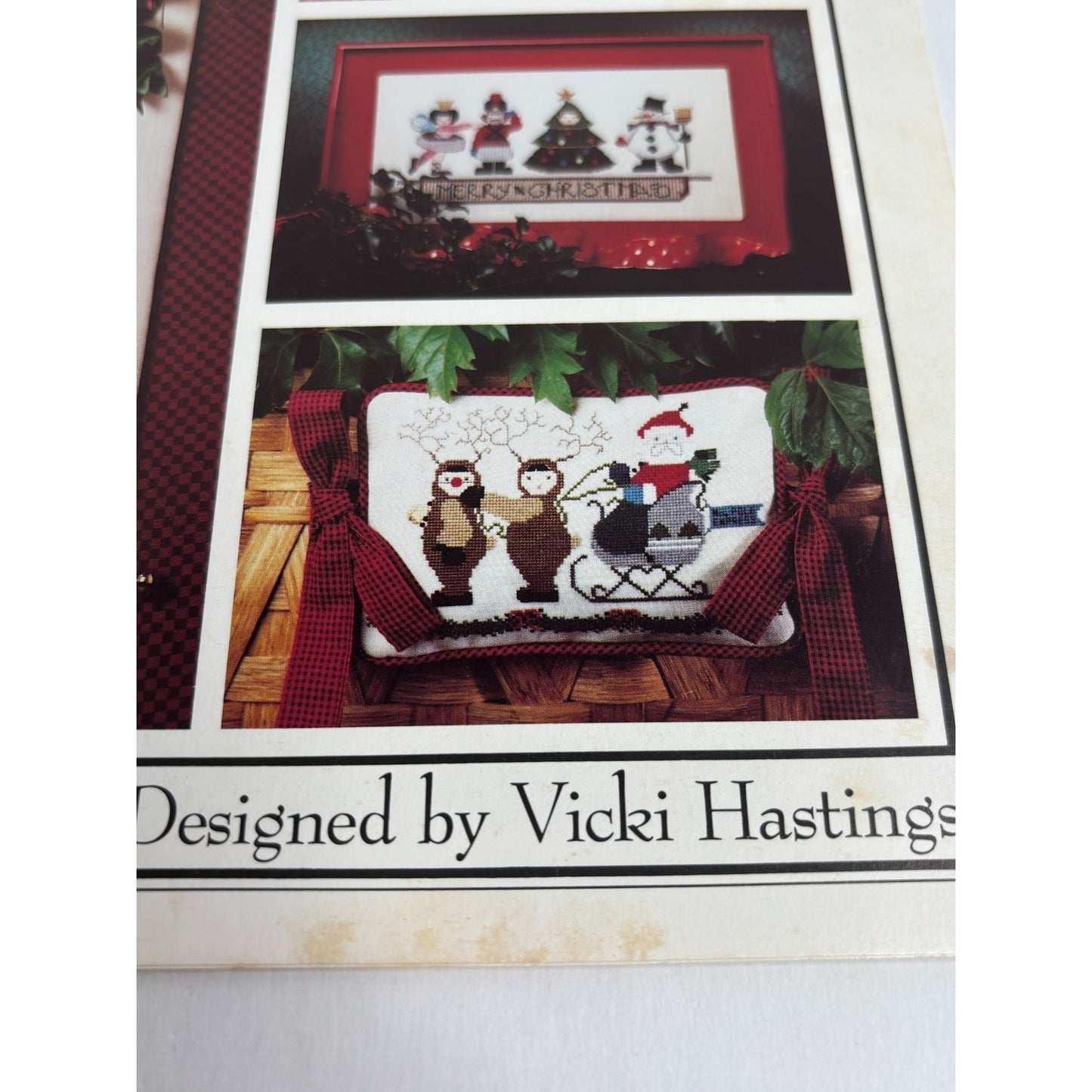 Cricket Collection Cross Stitch Pattern The Christmas Pageant Santa Reindeer 90