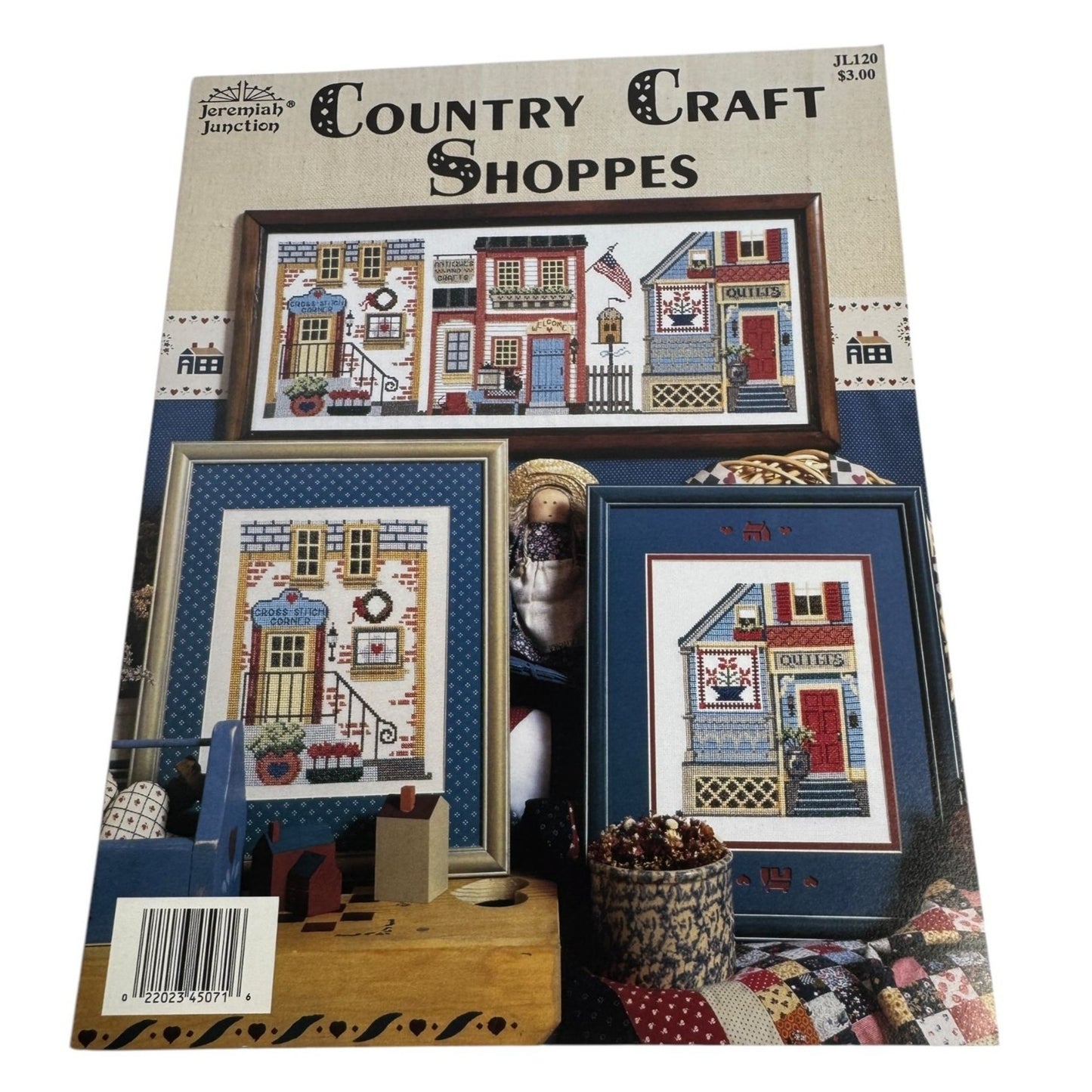 Jeremiah Junction Country Craft Shoppes Cross Stitch Pattern Booklet Quilt Shop