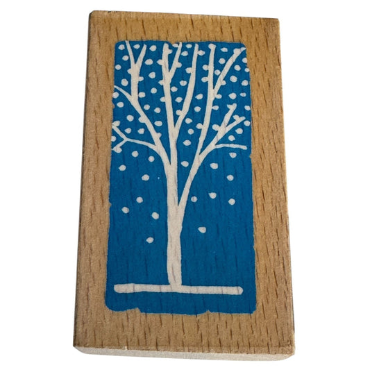 Whispers Rubber Stamp Winter Bare Tree Holiday Christmas Card Making Sugarloaf