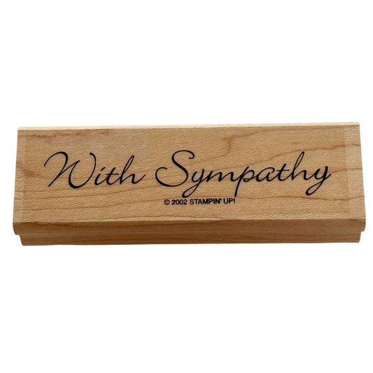 Stampin Up Rubber Stamp With Sympathy Card Sentiment Comforting Words Cursive