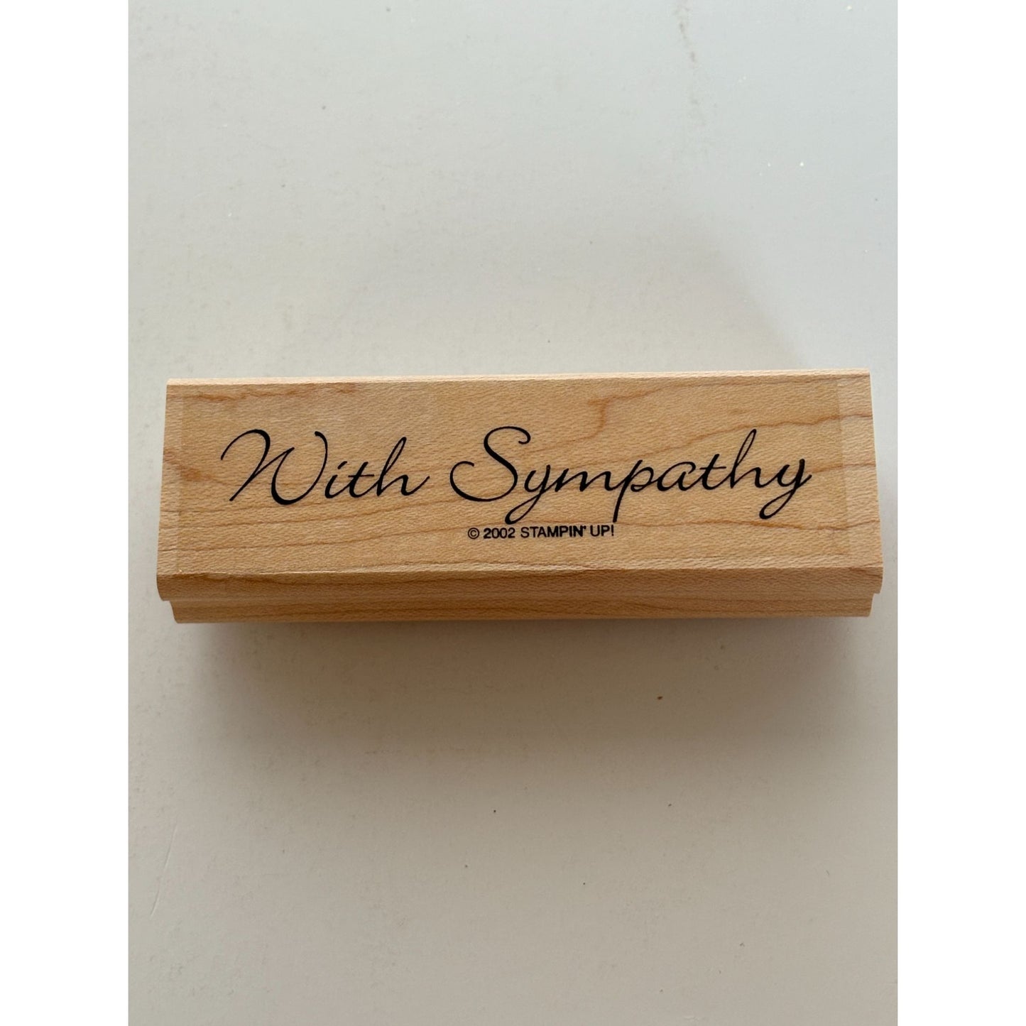 Stampin Up Rubber Stamp With Sympathy Card Sentiment Comforting Words Cursive