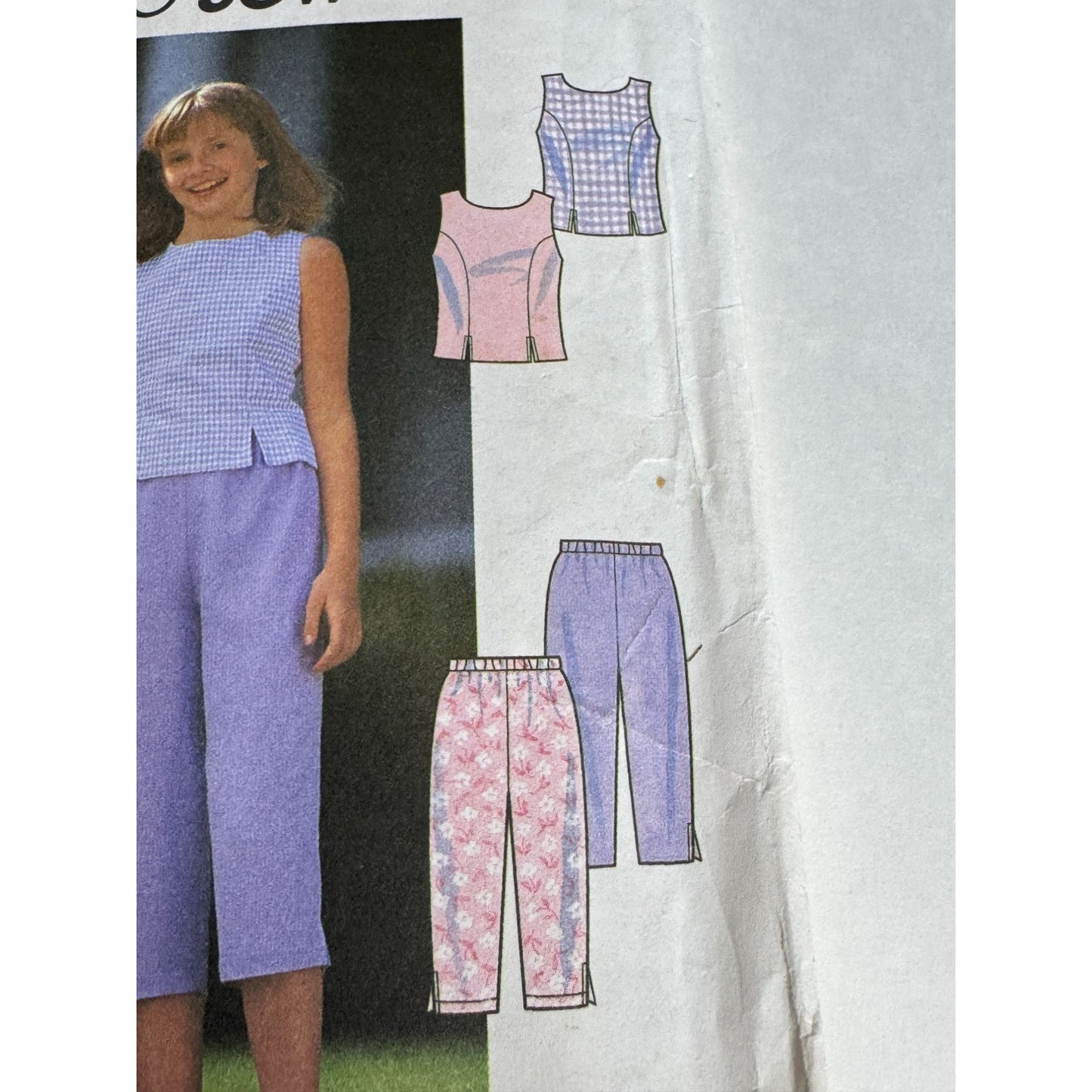 Simplicity Sewing Pattern 8550 Girls Jacket Top Skirt Pants Sizes 7 8 10 Easy UC