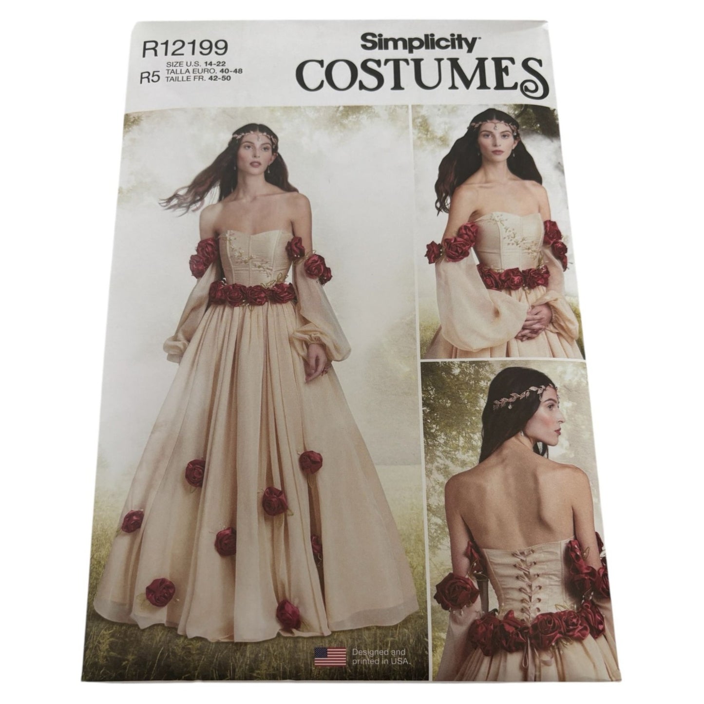 Simplicity Sewing Pattern R12199 Renaissance Costume Dress Historical 14-22 UC