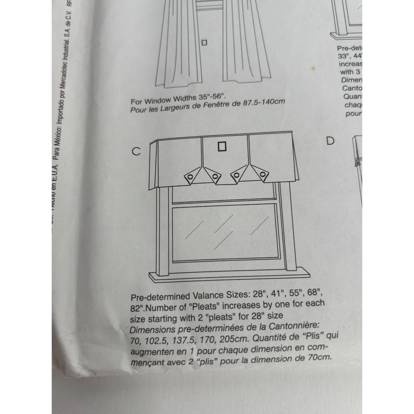 McCalls Sewing Pattern 3704 Home Dec in a Sec Window Valance Roman Shade Uncut