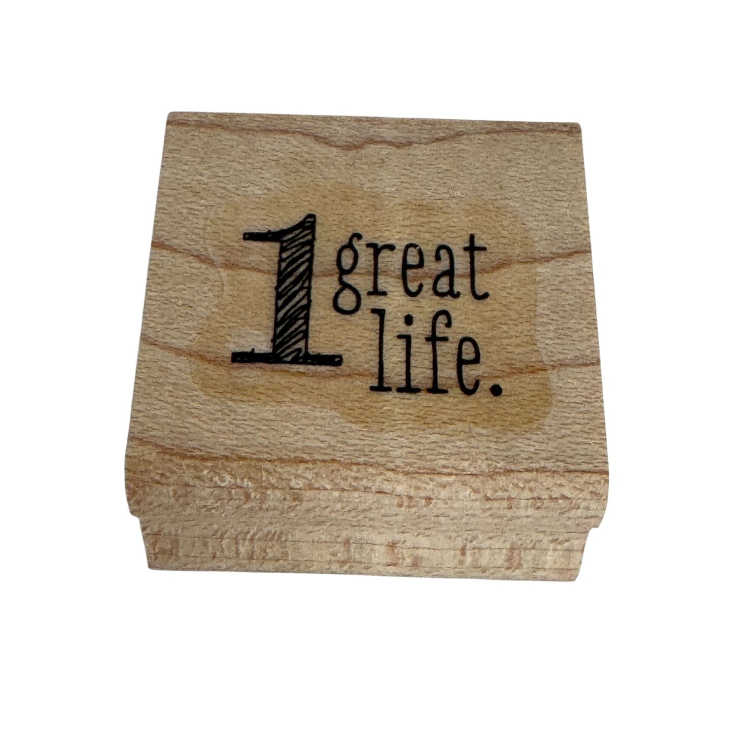 Stampin Up Wood Rubber Stamps Wedding Card Sentiment 1 Great Life 2 Great People