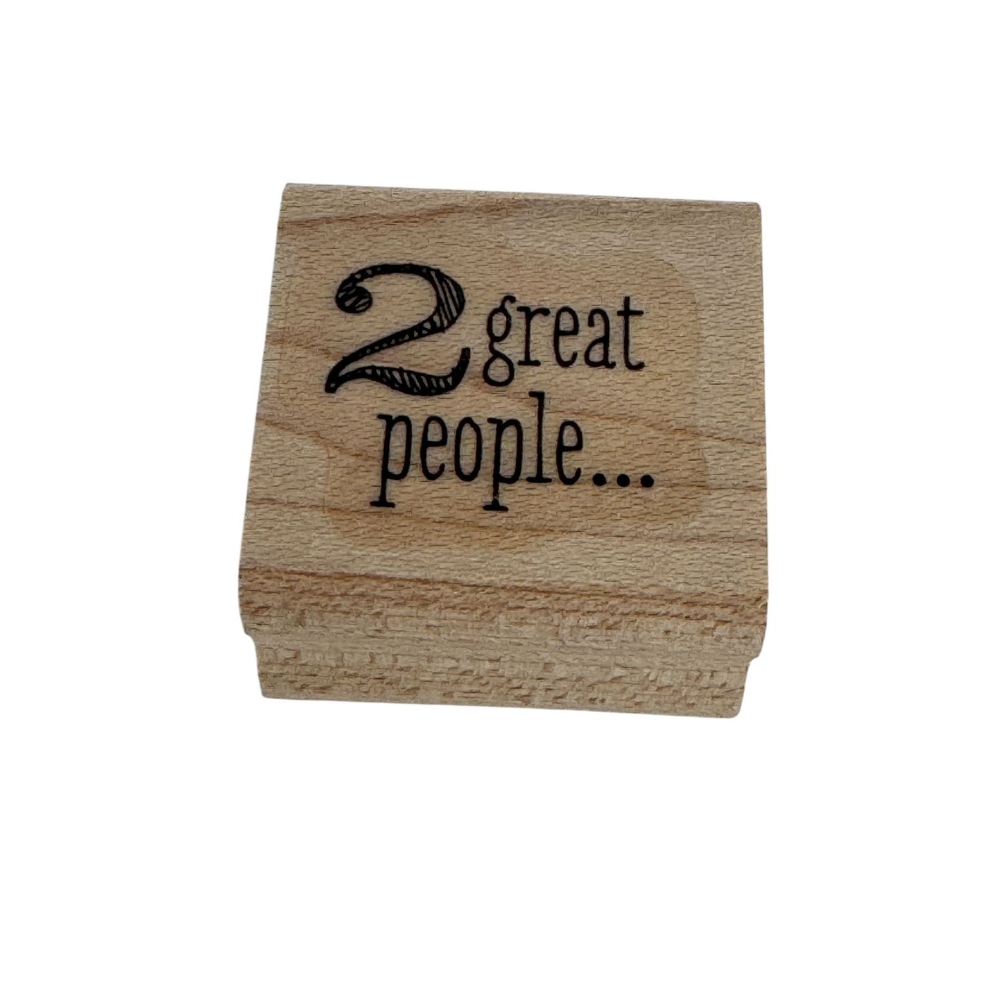 Stampin Up Wood Rubber Stamps Wedding Card Sentiment 1 Great Life 2 Great People