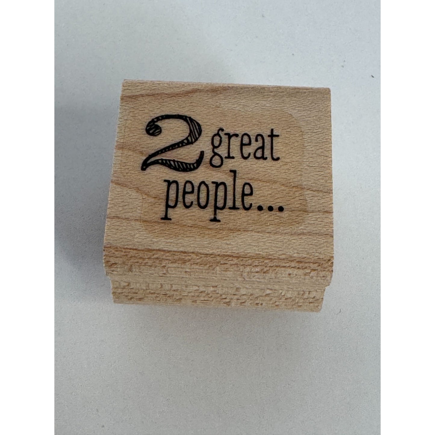 Stampin Up Wood Rubber Stamps Wedding Card Sentiment 1 Great Life 2 Great People