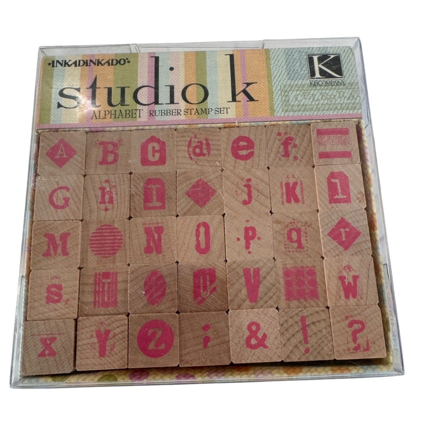 Inkadinkado Studio K Alphabet Rubber Stamp Set Letters DIY Card Making Gift Tags