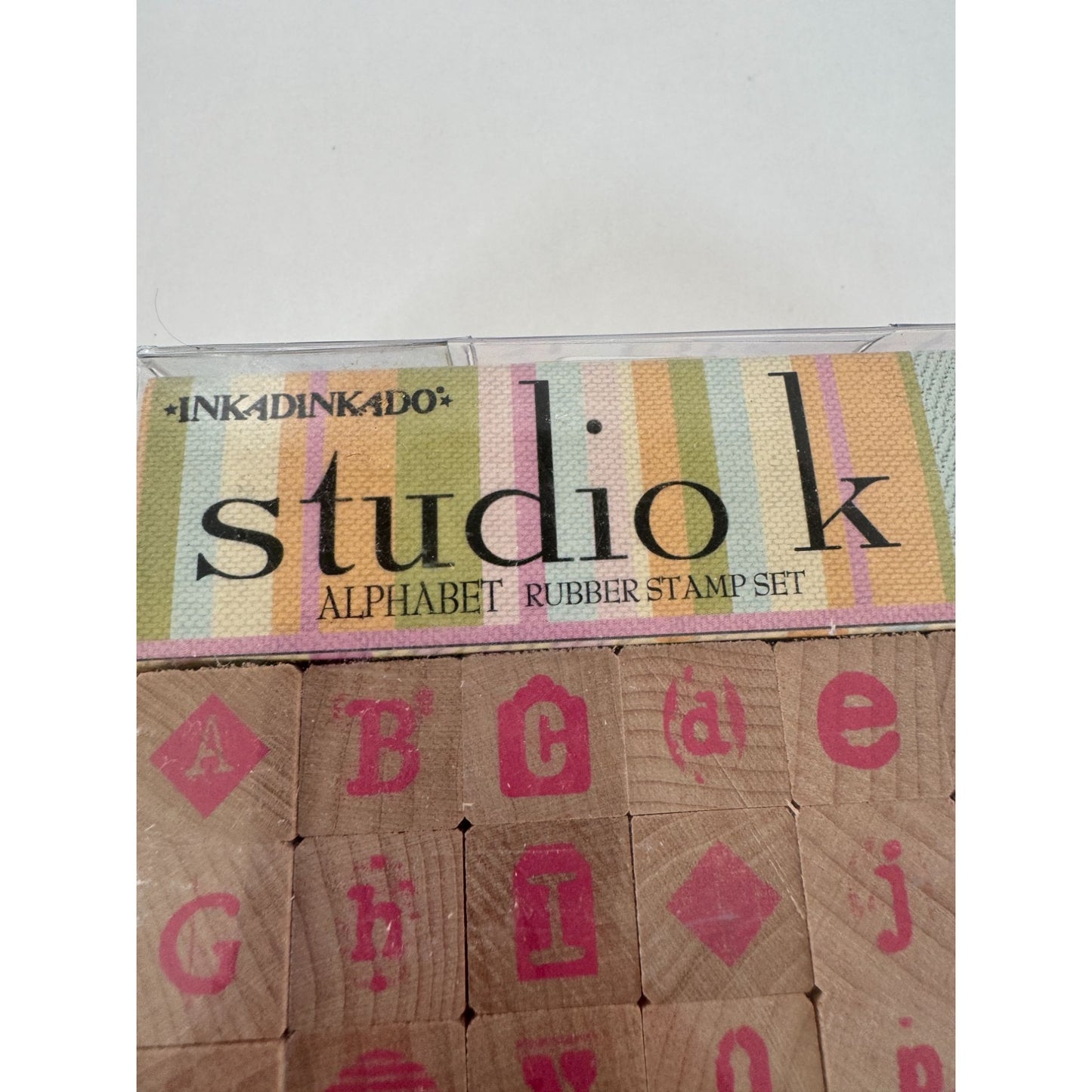 Inkadinkado Studio K Alphabet Rubber Stamp Set Letters DIY Card Making Gift Tags