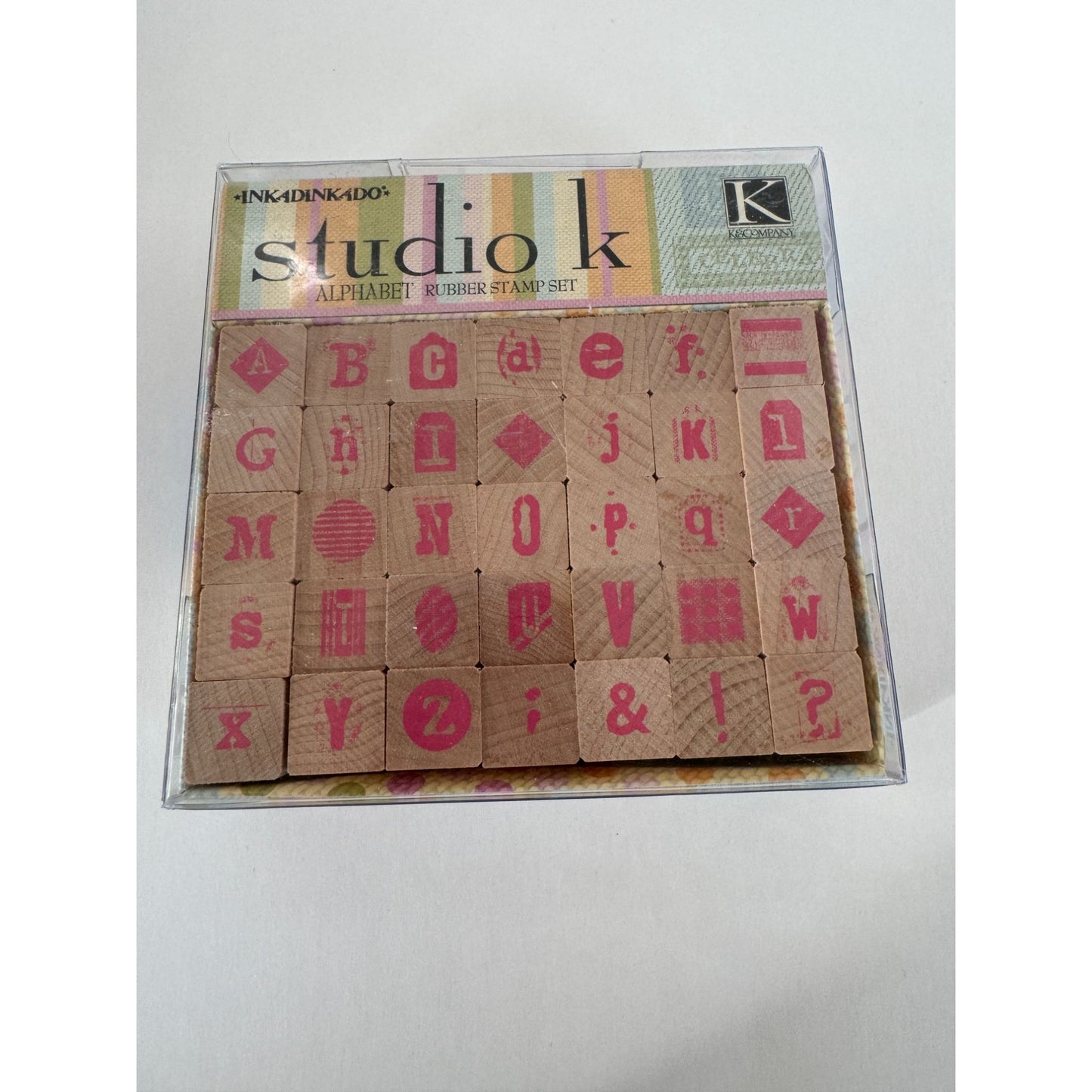 Inkadinkado Studio K Alphabet Rubber Stamp Set Letters DIY Card Making Gift Tags