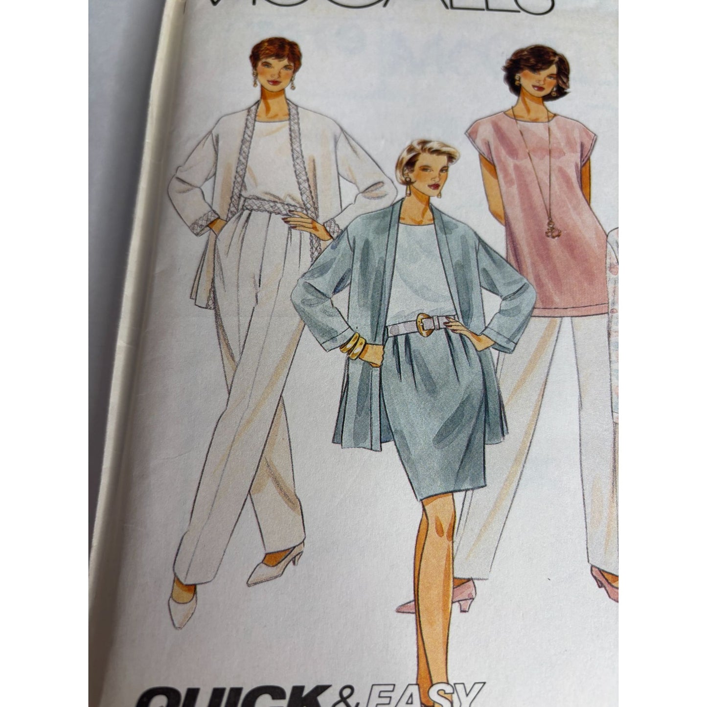 McCalls Sewing Pattern 7419 Cardigan Tunic Top Pants Skirt Wardrobe 18 20 22 UC