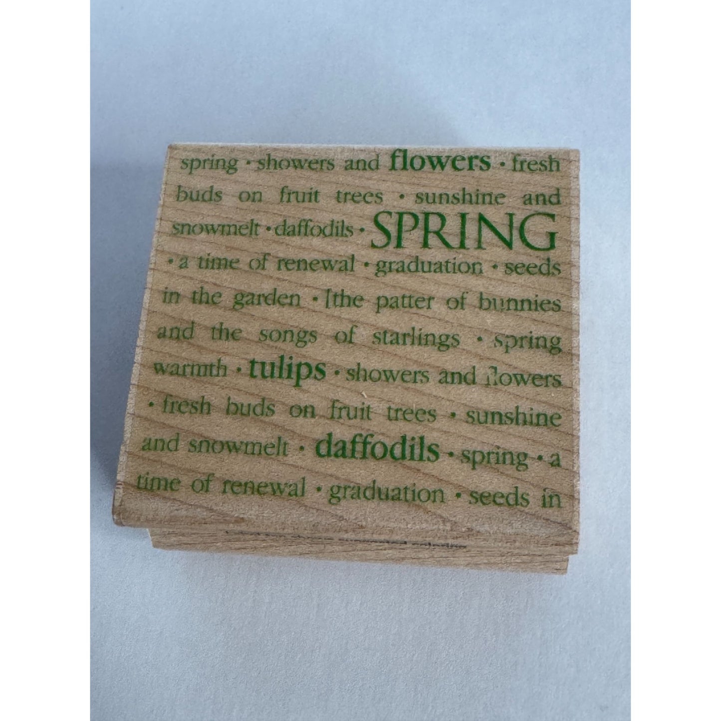 Hero Arts Rubber Stamp Spring Memories Seasonal Words Season Sentiment Daffodils