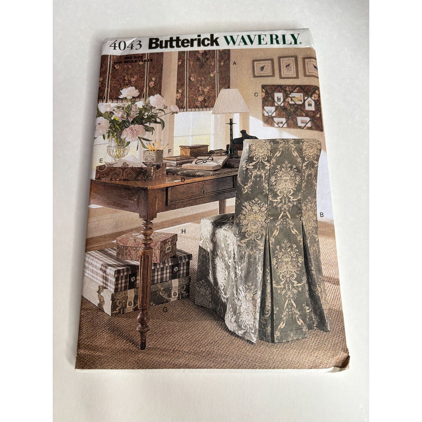 Butterick Sewing Pattern 4043 Waverly Home Office Accessories Chair Cover UC