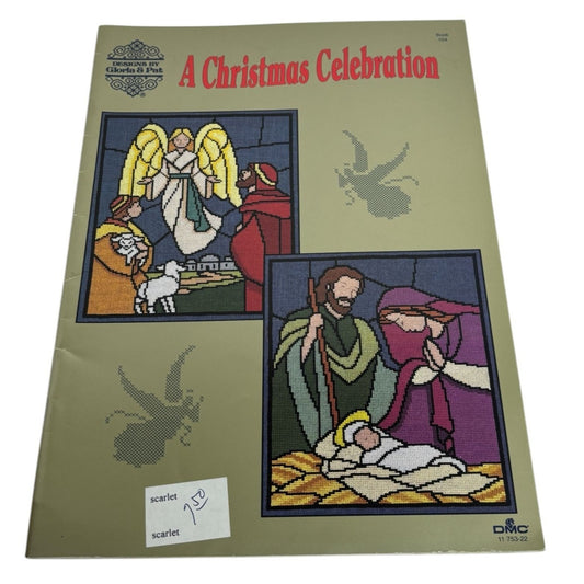 Gloria and Pat A Christmas Celebration Cross Stitch Pattern Book Nativity DMC