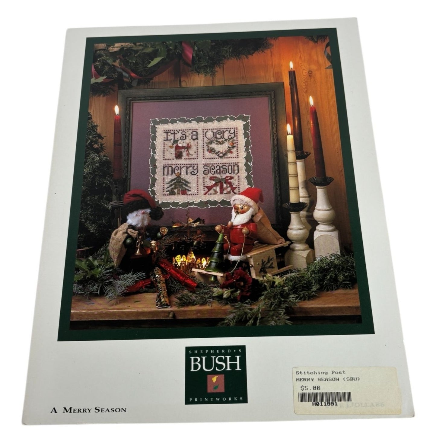 Shepherds Bush Cross Stitch Pattern A Merry Season Christmas Holidays Santa Gift